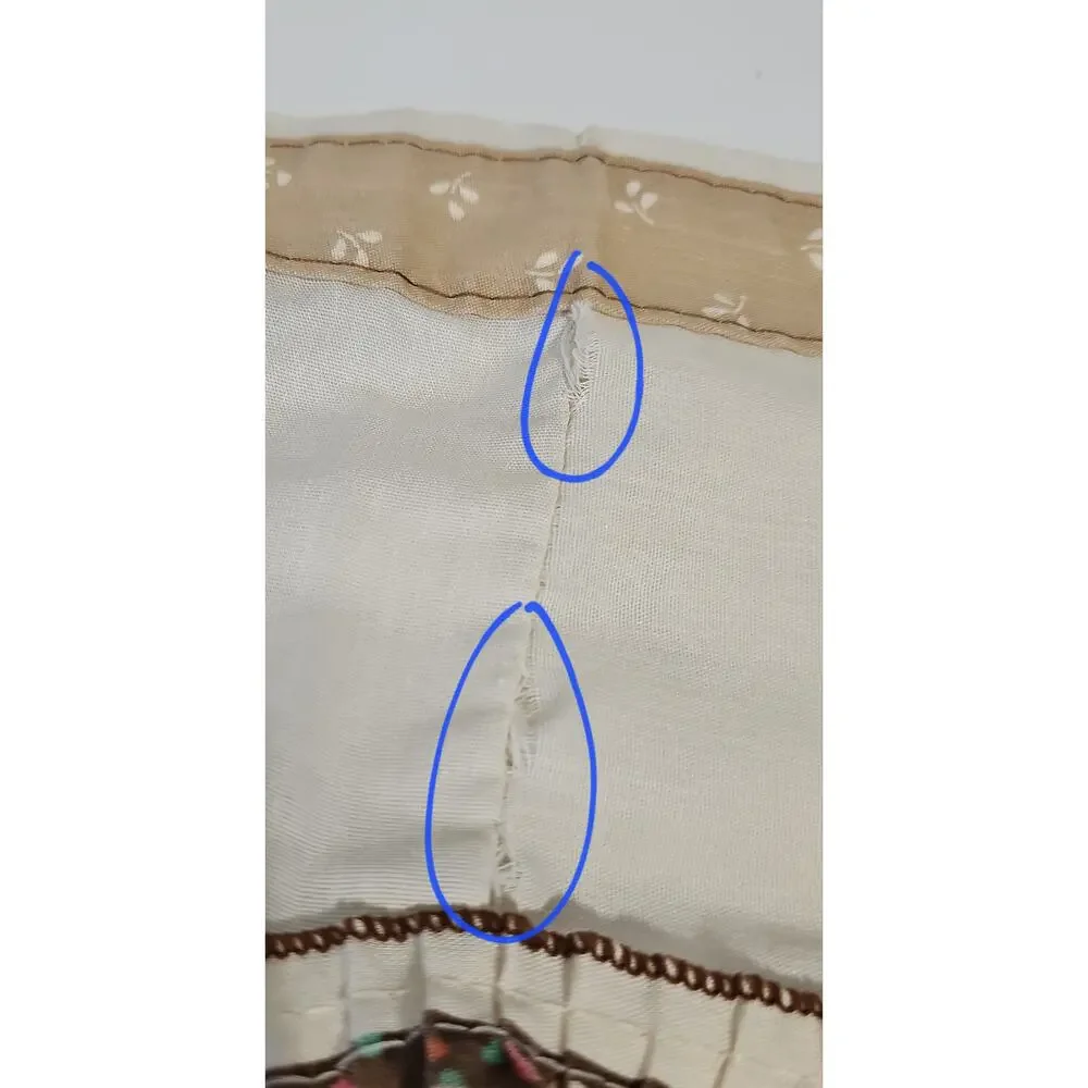 Geese 3 Pc Kitchen Curtain Set Valance Panels Cottagecore Country Bow Vintage